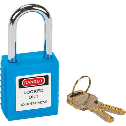 Safety Lock, Blue, Keyed Different, Thermoplastic, 1-1/2" Width WestPier