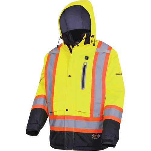 5408 Veste imperm&eacute;able &agrave; isolation thermique, Hommes, Petit, Jaune lime haute visibilit&eacute; WestPier