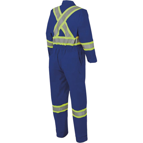 7706 FR-Tech&reg; Flame-Resistant Coverall with Leg Zippers, Size 36, Royal Blue, 9.7 cal/cm² WestPier