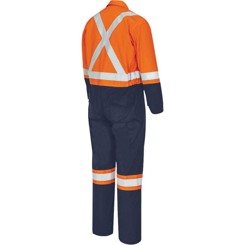 7702BB FR-Tech&reg; 2-Tone Safety Coverall, Size 36, Navy Blue/Orange, 10 cal/cm² WestPier