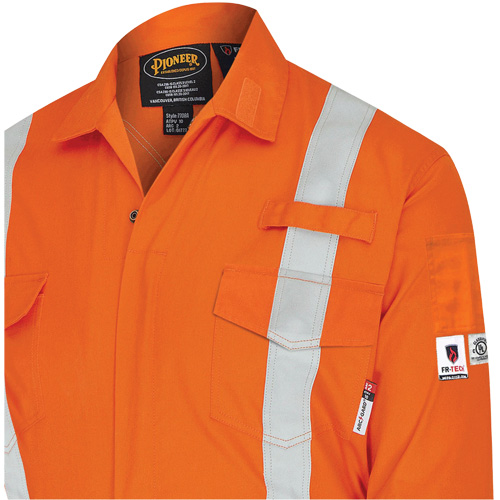 7702BB FR-Tech&reg; 2-Tone Safety Coverall, Size 36, Navy Blue/Orange, 10 cal/cm² WestPier