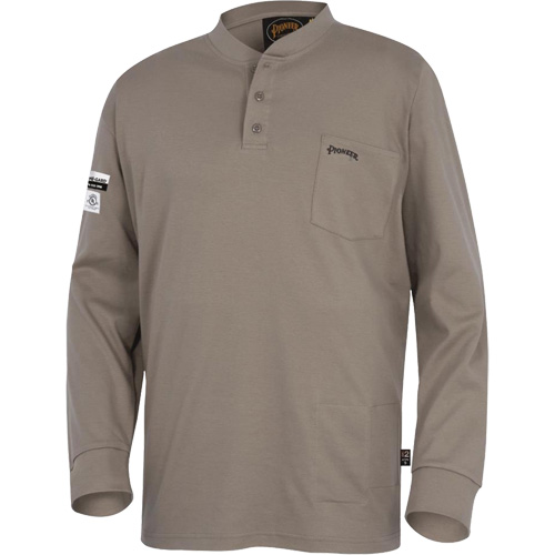 331 FR Interlock Henley Shirt, Small, Beige WestPier