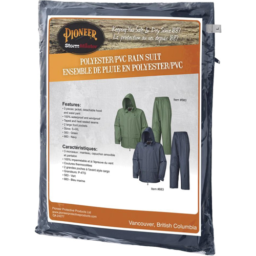 583 Rain Suit, Polyester/PVC, Small, Green WestPier