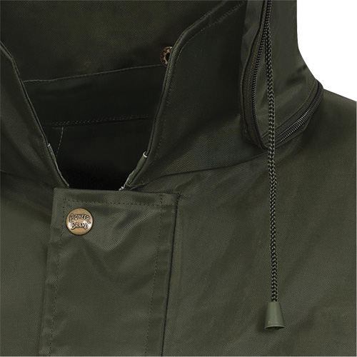 D8120J Manteau &agrave; capuchon ind&eacute;chirable Nailhead pour planteur d'arbres, Polyester/PVC, T-petit, Vert WestPier