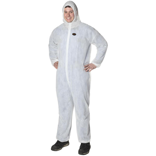 2035 Disposable Coveralls, Small, White, Polypropylene WestPier