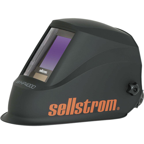 WHP4000 Casque de soudage ADF de la s&eacute;rie Premium avec technologie de lentilles bleues extra larges, 3,94" lo x 3,28" la Champ de vision, Noir/Orange WestPier