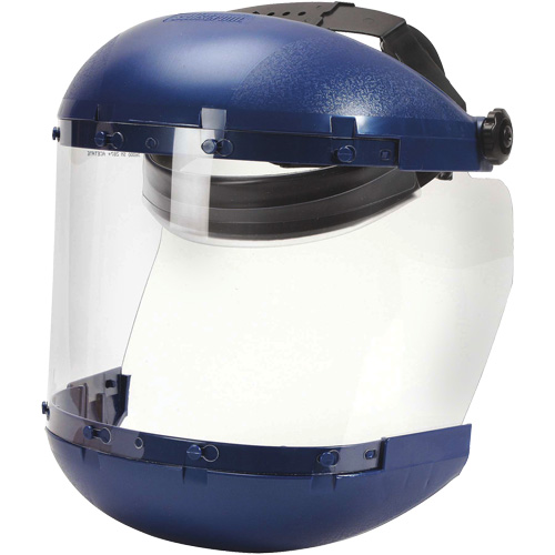 380 Premium Series Dual Crown Uncoated Faceshield, Acetate, Ratchet Suspension WestPier