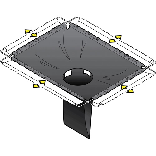 Bac de r&eacute;tention carr&eacute; Ultra-Drain Guard avec orifice de trop-plein, Huile & s&eacute;diments, 16" - 28" lo x 20" - 36" la WestPier