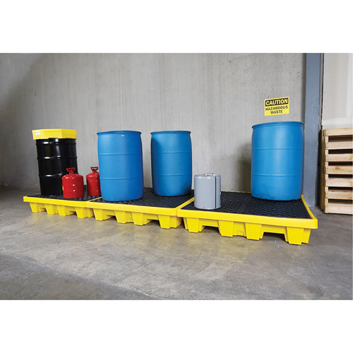 4-Drum Nestable Ultra-Spill Pallet&reg;, 66 US gal. Spill Capacity, 51" x 51" x 10" WestPier