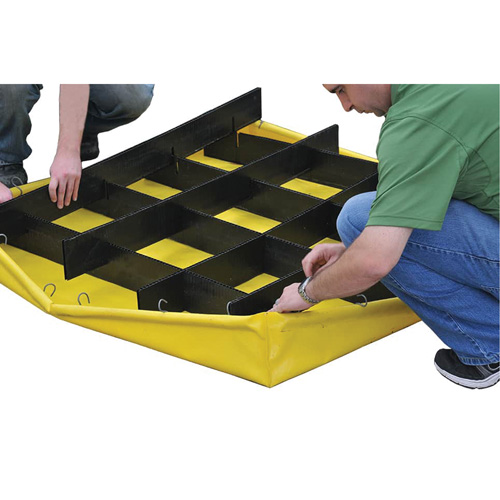 4-Drum Flexible Ultra-Spill Pallet&reg;, 66 US gal. Spill Capacity, 48" x 48" x 7" WestPier