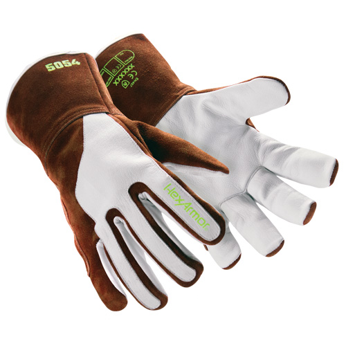 HeatArmor&reg; 5054 Welding Gloves, Grain Goatskin, Size Small/7 WestPier