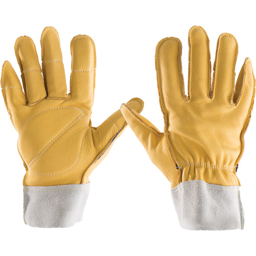 Gants tout cuir, 7/Petit, Paume en Cuir fleur, Poignet &eacute;lastique WestPier