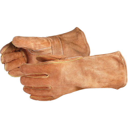 Endura&reg; 505BS Deluxe Brown Welding Gloves, Split Cowhide, Size Large WestPier