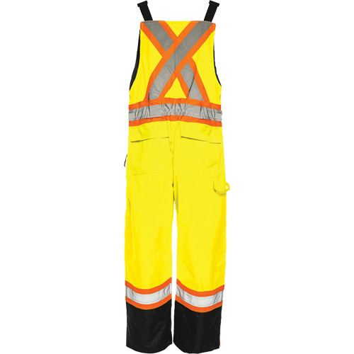 TO1 Winter Traffic Overalls, Polyester, Small, Black/High Visibility Lime-Yellow WestPier