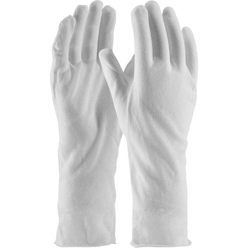 Gants d'inspection de qualit&eacute; sup&eacute;rieure CleanTeam, Coton, Poignet Non ourl&eacute;, Taille unique WestPier