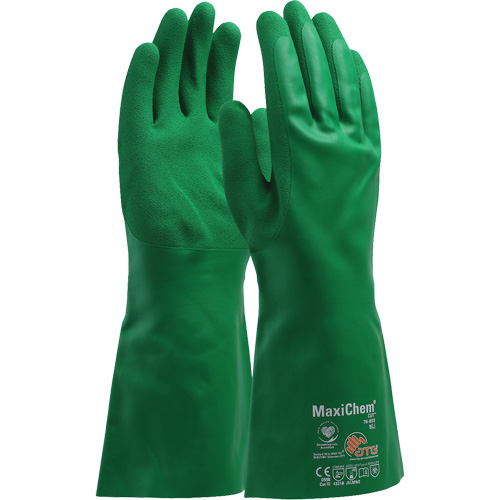 ATG MaxiChem&reg; Cut Chemical-Resistant Gloves, Size Small, 14" L, Nitrile WestPier