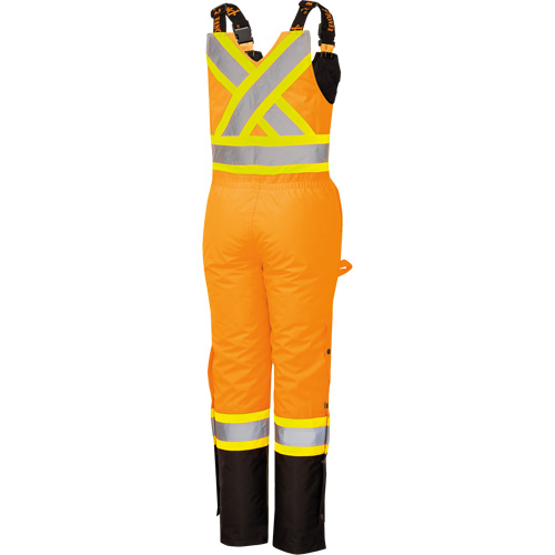 5040BBW Women's High-Visibility Waterproof Safety Overalls, Polyester, X-Small, Black/High Visibility Orange WestPier