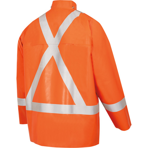 5990J Super Heavy-Duty FR/Arc Resistant Safety Rain Jacket, Small, High Visibility Orange, 11 cal/cm² WestPier