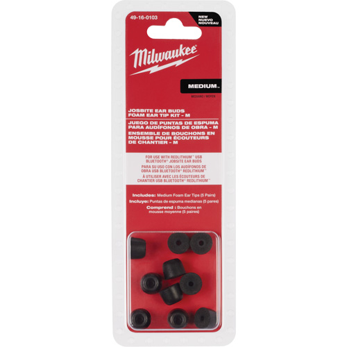 Ensemble d'embouts moyens pour bouchons d'oreilles de chantier WestPier