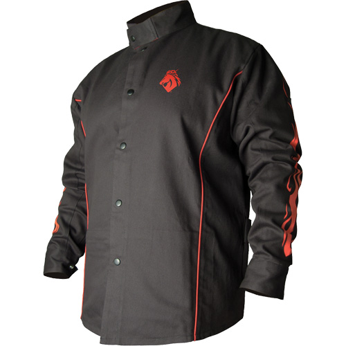 Veste de soudage BSX ignifuge profil&eacute;, Coton, Moyen, Noir WestPier