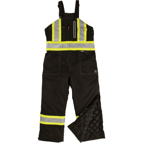 Ripstop Insulated Safety Bib Overall, Polyester, X-Small, Black WestPier