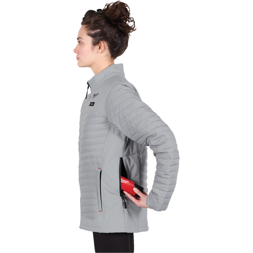 Manteau chauffant M12 Axis avec pile, Femmes, Petit, Gris WestPier