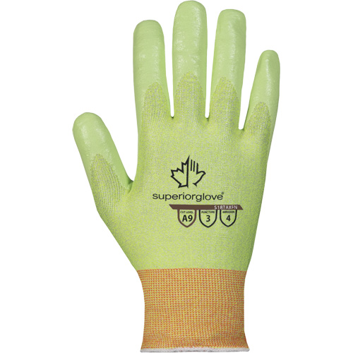 Hi-Viz S18TAXFN Cut-Resistant Gloves, Size 6, 18 Gauge, Foam Nitrile Coated, TenActiv Shell, ASTM ANSI Level A9 WestPier