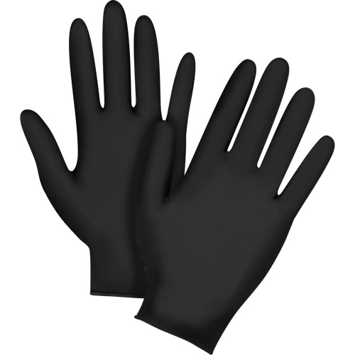 Emballages de gants jetables pour machine distributrice, Petit, Nitrile, 5 mils, Sans poudre, Noir, Classe 2 WestPier