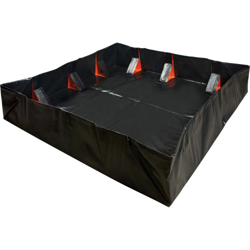 IBX Wall Pop-Up Berm, 2244 US gal. Capacity, 12' W x 25' L x 12" H, Snap-Up Bracket WestPier