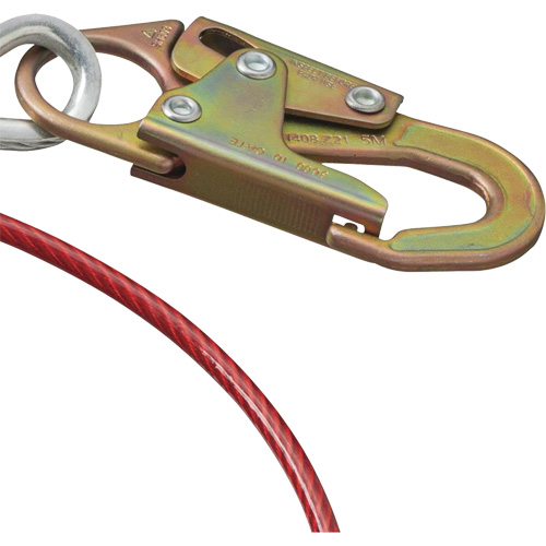 AS-21210-6 6' Cable Anchor with Snap Hook & O-Ring, Sling, Temporary Use WestPier