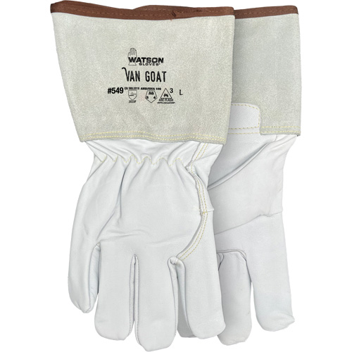 549 Van Goat Arc Rated Cut-Resistant Gloves, Size Medium, Cutshield/Para-Aramid/Polyester/Stainless Steel/Goatskin Shell, ASTM ANSI Level A6/EN 388 Level F WestPier