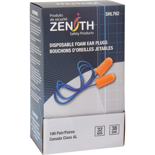 Foam Earplugs, Pair - Polybag, Corded WestPier