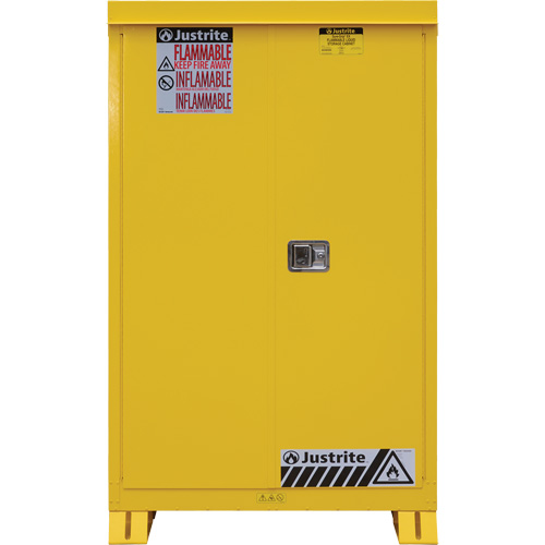 Outdoor Flammable Storage Cabinet, 45 gal., 2 Door, 43" W x 65" H x 18" D WestPier