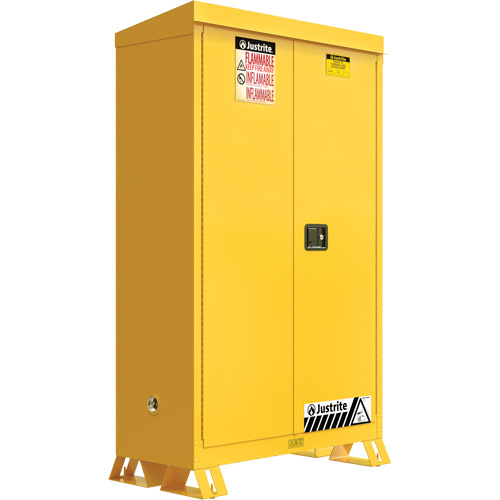 Outdoor Flammable Storage Cabinet, 45 gal., 2 Door, 43" W x 65" H x 18" D WestPier