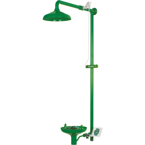 Laboratory Combination Shower with Open ABS Bowl, Wall-Mount WestPier