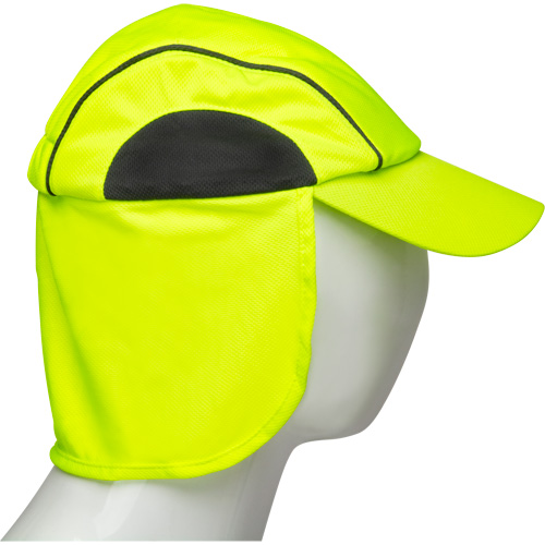 Chapeaux de refroidissement avec voiles pour le cou, Lime haute visibilit&eacute; WestPier