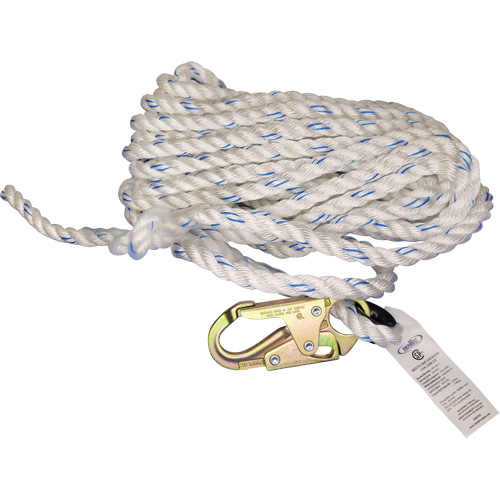 Vertical Life Line with 3/4" Snap Hook & Thimble Eye WestPier