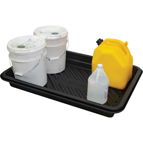 Plateau pour les d&eacute;versements, 24" lo x 36" la x 4,5" h, Cap. de d&eacute;versement 18 gal. US WestPier