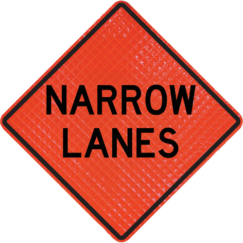 Quadra Flex Roll-Up Sign with Traffic Control Person Ahead Symbol WestPier