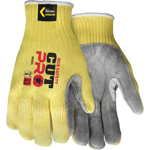 CutPro&reg; Cut Resistant Work Gloves with Split Leather Palm, Size Small, 7 Gauge, Kevlar&reg; Shell, ASTM ANSI Level A3 WestPier