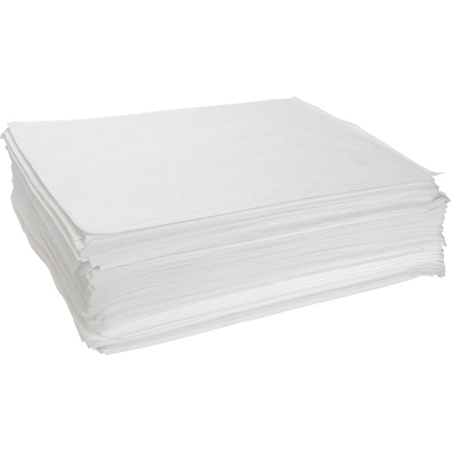 Meltblown Sorbent Pads, Oil Only, 15" x 19", 10 gal. Absorbancy WestPier
