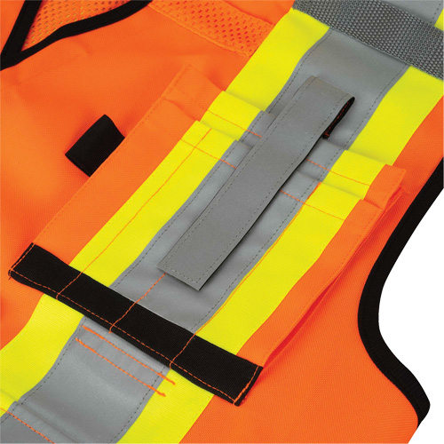 6680 Veste d'arpenteur antimicrobienne haute visibilit&eacute; avec dos en maille, Orange haute visibilit&eacute;, Petit, Polyester WestPier