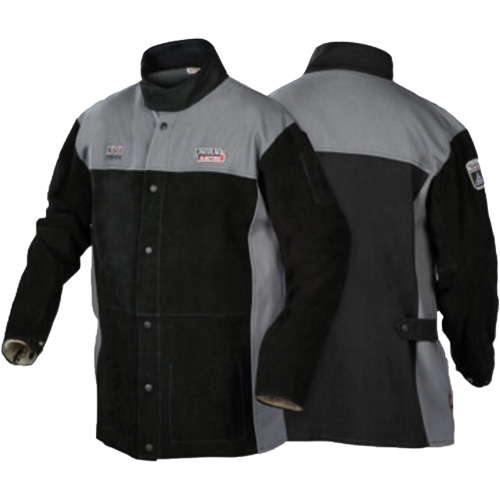 Veste de soudage FR robuste de s&eacute;rie XVI, Cuir, Moyen, Noir WestPier
