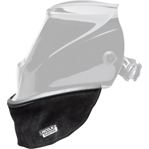 Split Leather Helmet Bib with Press Fit Seal, Black WestPier