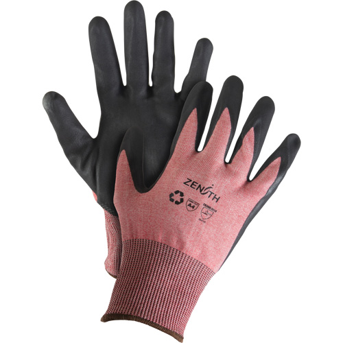 Gants &eacute;cologiques, l&eacute;gers, et r&eacute;sistants &agrave; la coupe, &agrave; haute dext&eacute;rit&eacute;, Taille 9, Calibre 18, Rev&ecirc;tement Mousse de nitrile, Enveloppe en Acier inoxydable/PEHP/rPET, ASTM ANSI niveau A4 WestPier