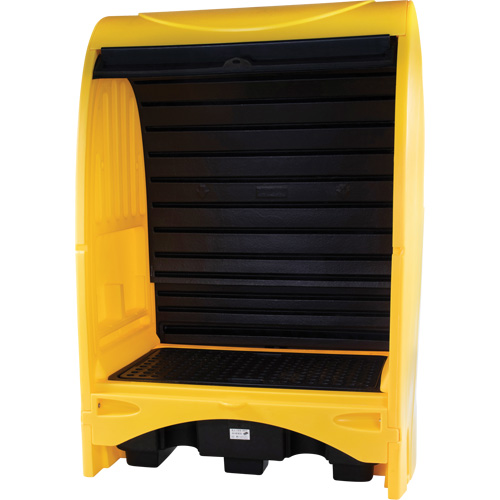 2-Drum Hard Cover Spill Pallet, 43.11" L x 61.61" W x 83.07" H, 1433 lbs. Load Capacity WestPier
