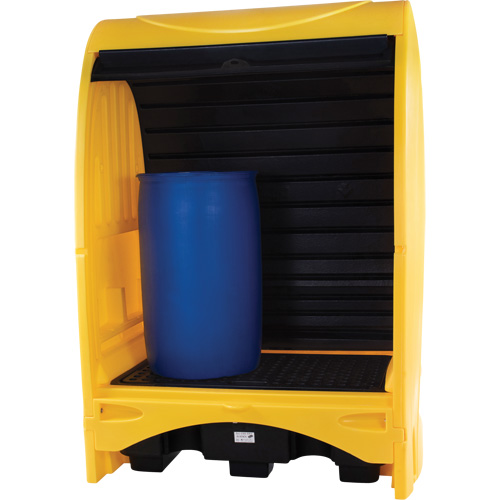 2-Drum Hard Cover Spill Pallet, 43.11" L x 61.61" W x 83.07" H, 1433 lbs. Load Capacity WestPier
