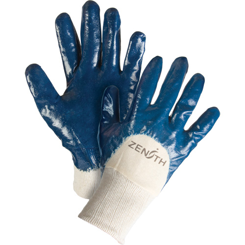 Medium-Weight Interlock Lined Gloves, 9/Large, Nitrile Coating, Cotton Shell WestPier