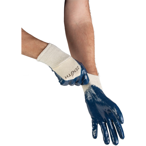 Medium-Weight Interlock Lined Gloves, 9/Large, Nitrile Coating, Cotton Shell WestPier