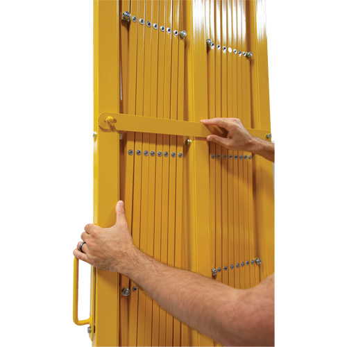 Expandable Barrier, 84" H x 20' L, Yellow WestPier